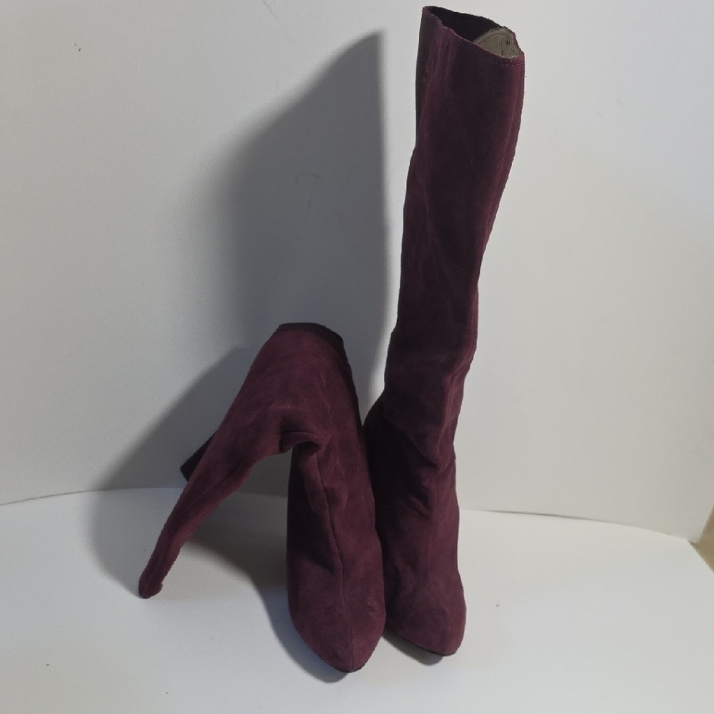 Enzo Angiolini Over the Knee Purple Boots